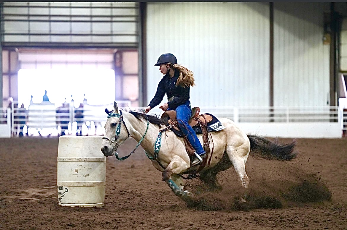 Horse and Rider Barrel Racing
